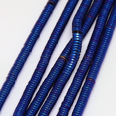 Electroplate Non-magnetic Synthetic Hematite Beads Strands G-J164A-4mm-05-1