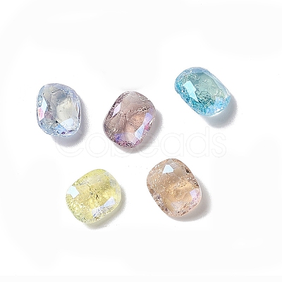 Crackle Moonlight Style K9 Glass Rhinestone Cabochons RGLA-J025-B-IO-1