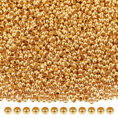 2000Pcs Brass Crimp Beads KK-ME0003-33G-1