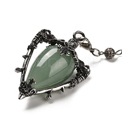 Mixed Gemstone Triangle Dowsing Pendulum Pendants G-G022-01AS-1