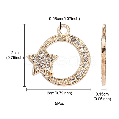 Alloy Rhinestones Pendants FIND-YW0002-01-1
