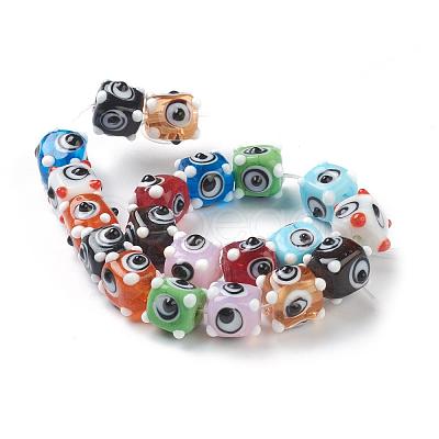 Handmade Bumpy Lampwork Beads Strands LAMP-G142-03A-1