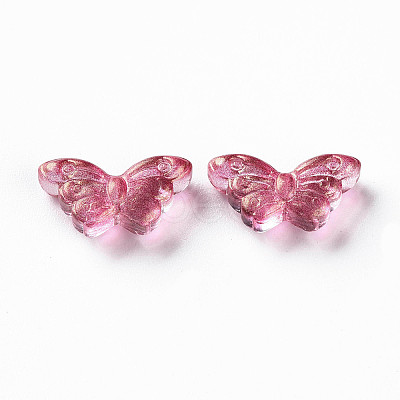 Transparent Spray Painted Glass Beads LS-GLAA-S190-018A-02-1