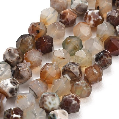Natural Agate(Dyed & Heated) Beads Strands G-K425-B06-01-1