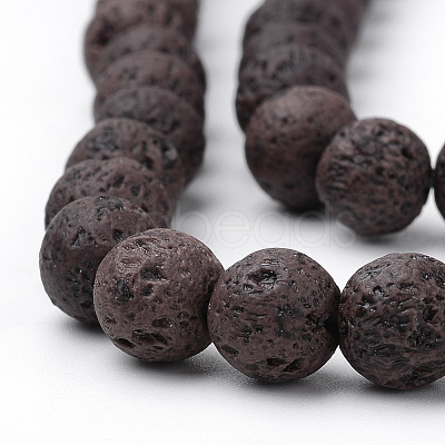 Synthetic Lava Rock Beads Strands G-S277-6mm-02-1