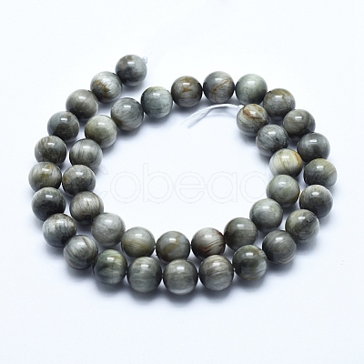 Natural Hawk's Eye Beads Strands G-E483-20-6mm-1