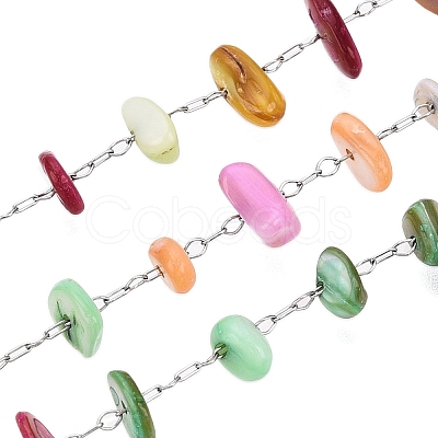 Handmade Dyed Shell Beads Chains CHS-T006-14P-A-1