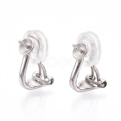 925 Sterling Silver Clip-on Earring Findings STER-T008-155P-1