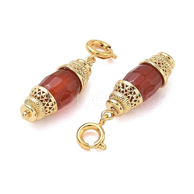 Oval Natural Red Agate Pendant Decorations GG-D002-11G-1