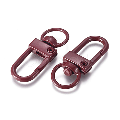Baking Paint Alloy Swivel Clasps PALLOY-TAC0011-45D-1