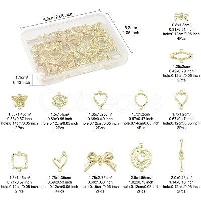 24Pcs 12 Styles Alloy Links/Connectors FIND-FS0004-65-1