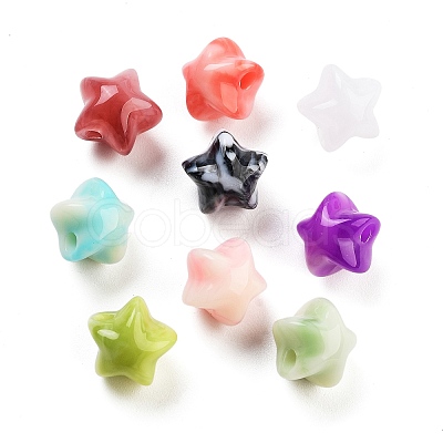 Opaque Acrylic Beads OACR-S136-08B-1