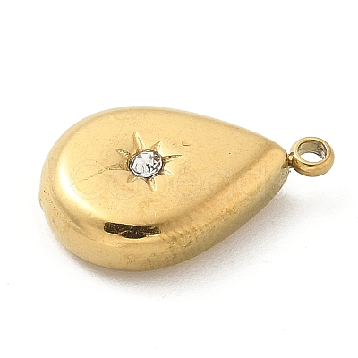 304 Stainless Steel Rhinestone Pendants STAS-I322-27G-03-1