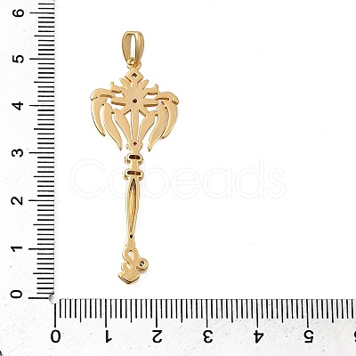 Brass Micro Pave Cubic Zirconia Big Pendants X1-KK-B147-04G-08-1