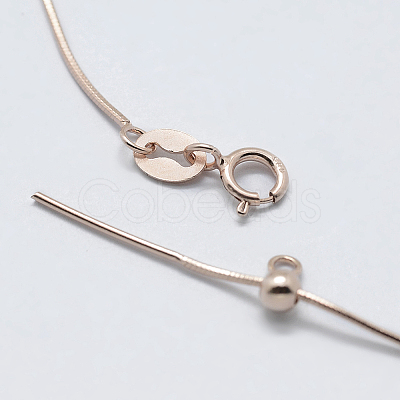 925 Sterling Silver Chain Necklaces STER-F039-15RG-1