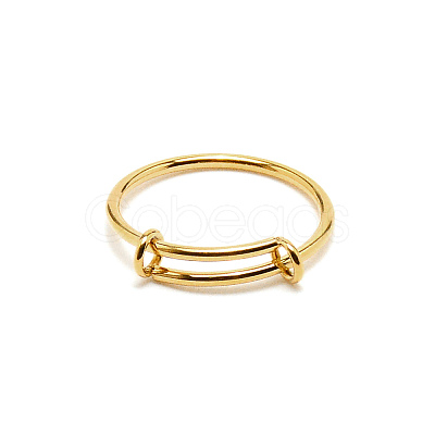304 Stainless Steel Wire Wrap Expandable Adjustable Ring for Women LS-RJEW-WH0007-01A-G-1