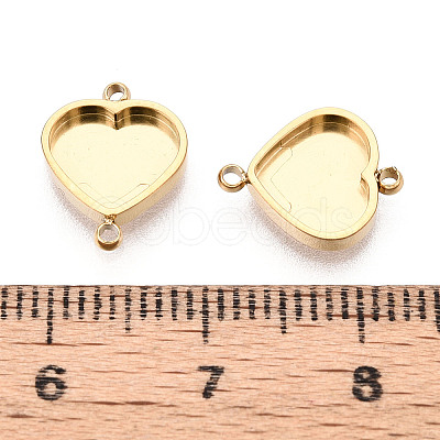 304 Stainless Steel Connector Cabochon Settings STAS-N115-38G-1
