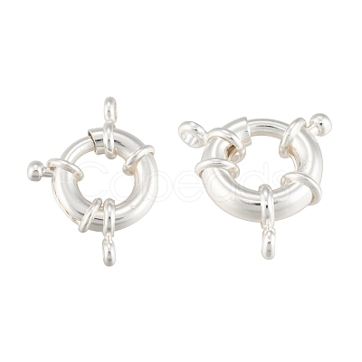 Rack Plating Brass Spring Ring Clasps KK-D399-B-S-NF-1
