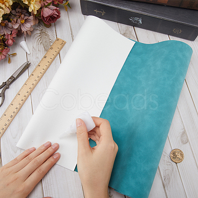 Frosted PU Leather Fabric DIY-WH0622-061E-1