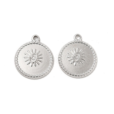 Tarnish Resistant 304 Stainless Steel Pendants Rhinestone Settings STAS-B032-09P-1