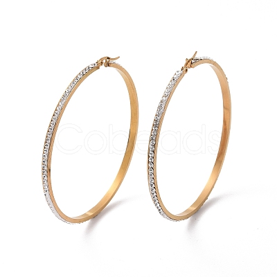 304 Stainless Steel Hoop Earrings EJEW-N0031-11G-01G-1