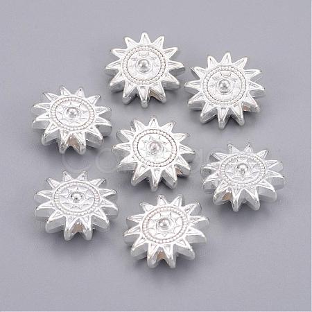 Tibetan Style Alloy Sun Beads TIBEP-GC188-S-RS-1