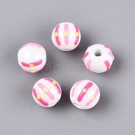 Handmade Porcelain Ceramic Beads PORC-Q005-03L-1