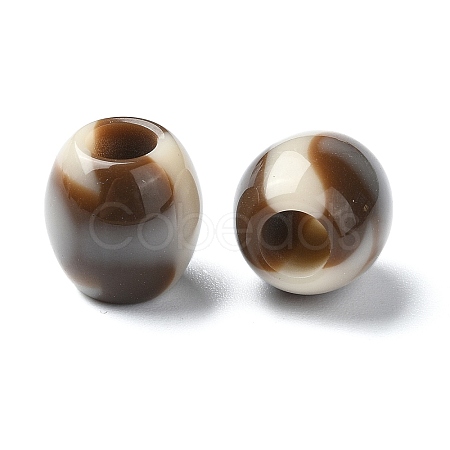 Two Tone Resin European Beads RESI-U008-06E-1