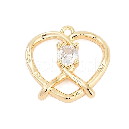 Brass Micro Pave Cubic Zirconia Pendants LS-ZIRC-P122-01D-G01-1