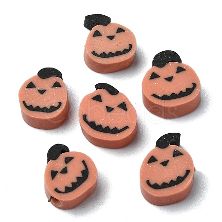 Halloween Theme Handmade Polymer Clay Beads CLAY-M005-08-1