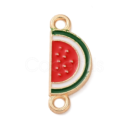Fruit Theme Alloy Enamel Connector Charms AL-CBA95F4-01KCG-03-1