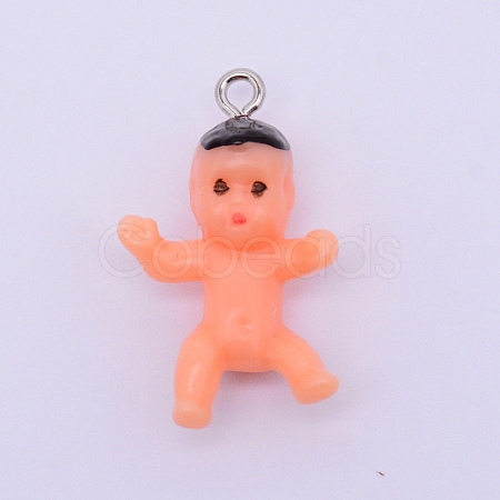 Opaque Plastic Pendants KY-WH0024-12J-1