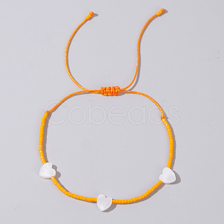 Bohemian Style Glass Seed Beads Braided Bead Bracelets IF6701-2-1