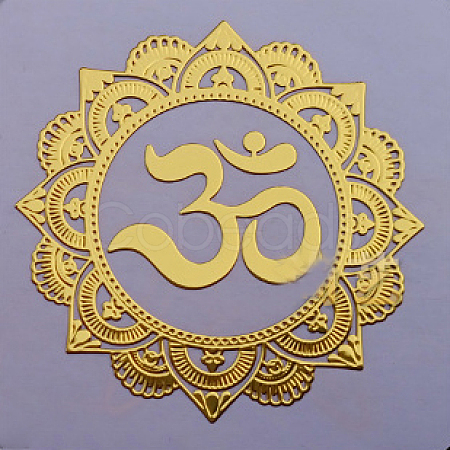 Chakra Theme Self Adhesive Brass Stickers DIY-OC0002-40B-1