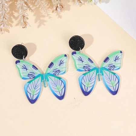Acrylic Dangle Stud Earrings FS-WGAA5B6-04-1