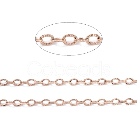 Ion Plating(IP) 304 Stainless Steel Textured Cable Chains CHS-H007-05RG-1