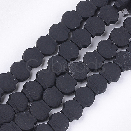 Spray Painted Non-magnetic Synthetic Hematite Beads Strands G-T116-23-17-1