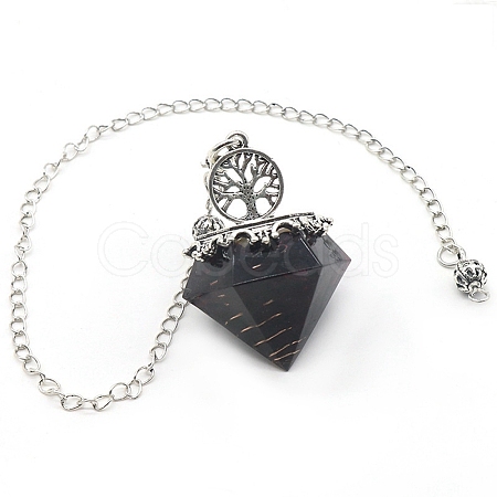 Natural Garnet Chip & Resin Dowsing Pendulum Big Pendants PW-WG72597-05-1
