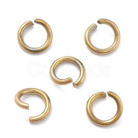 Ion Plating(IP) 304 Stainless Steel Open Jump Rings STAS-M081-01G-08-1