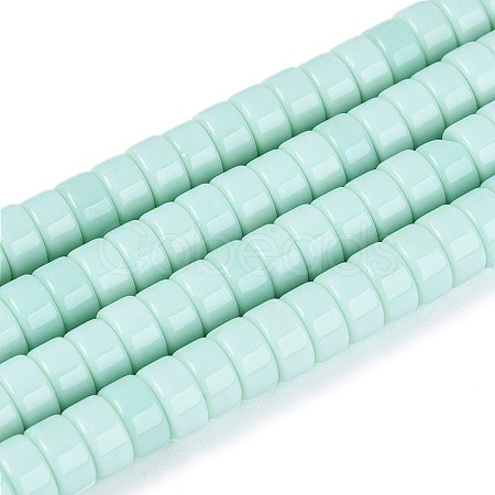 Opaque Solid Color Glass Beads Strands LS-GLAA-N026-3x6mm-14-1