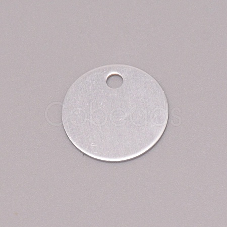 Blank Round Aluminum Engraved Pet Dog ID Tag FIND-WH0096-19B-1
