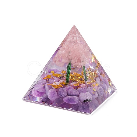 Orgonite Pyramid Resin Display Decorations DJEW-I017-01A-1