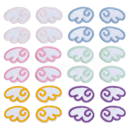 12Pcs Wing Polyester Embroidery Sew on Cloth Patches PATC-WH0008-188-1