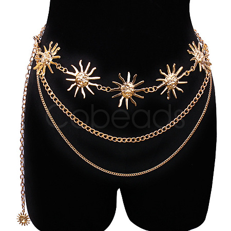 Alloy Sun Link 3 Layer Waist Chains for Women WGF4895-01-1