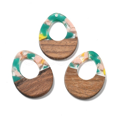 Resin and Walnut Pendants FIND-R051-10D-1