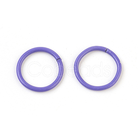 Spray Painted Iron Open Jump Rings IFIN-F149-B01-1