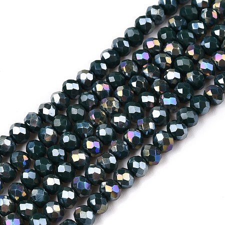 Electroplate Glass Beads Strands EGLA-A044-P3mm-B12-1