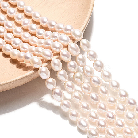 Natural Cultured Freshwater Pearl Beads Strands PEAR-N024-07-4AB-1