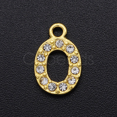 Alloy Rhinestone Charms PALLOY-S098-DA021-O-1