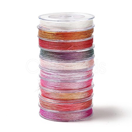 10 Rolls 10 Colors 6-Ply PET Polyester Cord OCOR-L046-03A-1